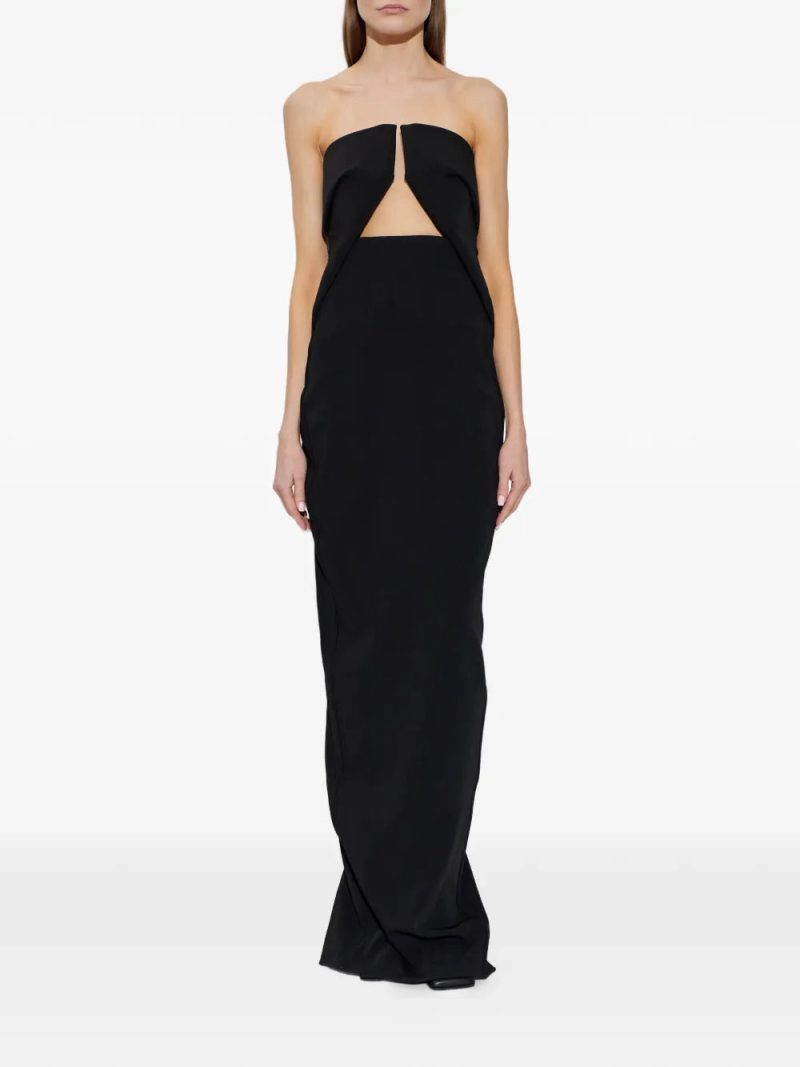 Rick Owens cut-out strapless maxi dress