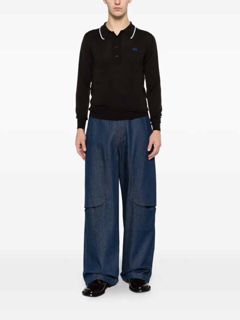 Wales Bonner  Henry collared polo top