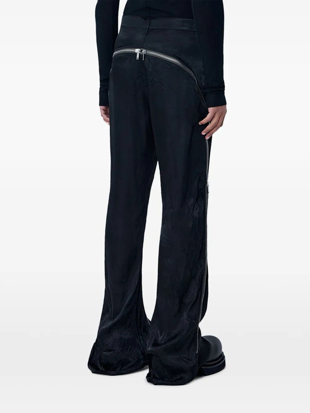 Rick Owens crinkled side-zip trousers - Image 3