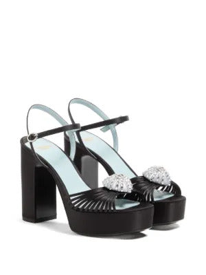 Valentino Garavani  Coeur Royal platform sandals in satin 115mm