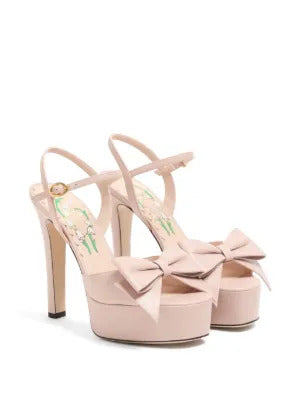 Valentino Garavani Bowow Kidskin platform sandals with bow detail 130mm