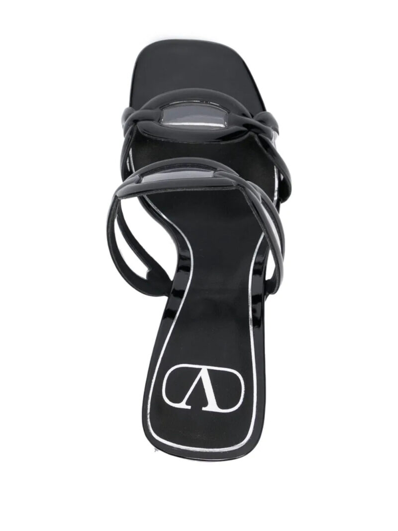 Valentino Garavani  Chain 1067 100mm leather sandals