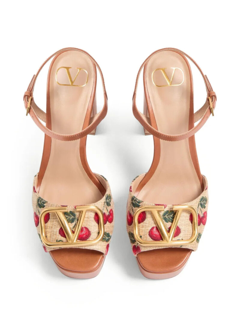 Valentino Garavani 115mm VLogo Signature Cherryfic sandals