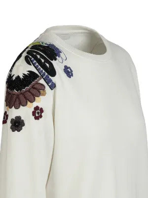 Valentino Garavani  floral-embellished sweatshirt