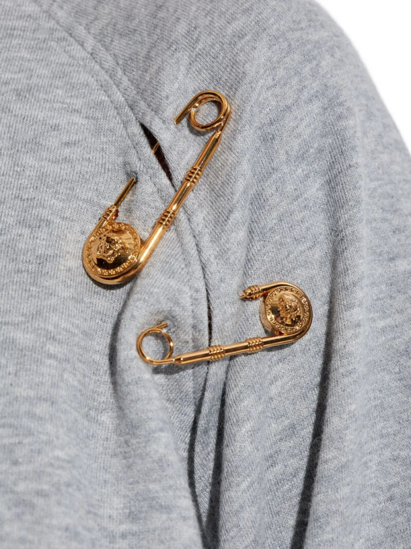 Versace  raglan-sleeve safety-pin sweatshirt
