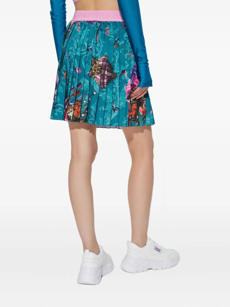 Versace Jeans Couture  pleated printed skirt