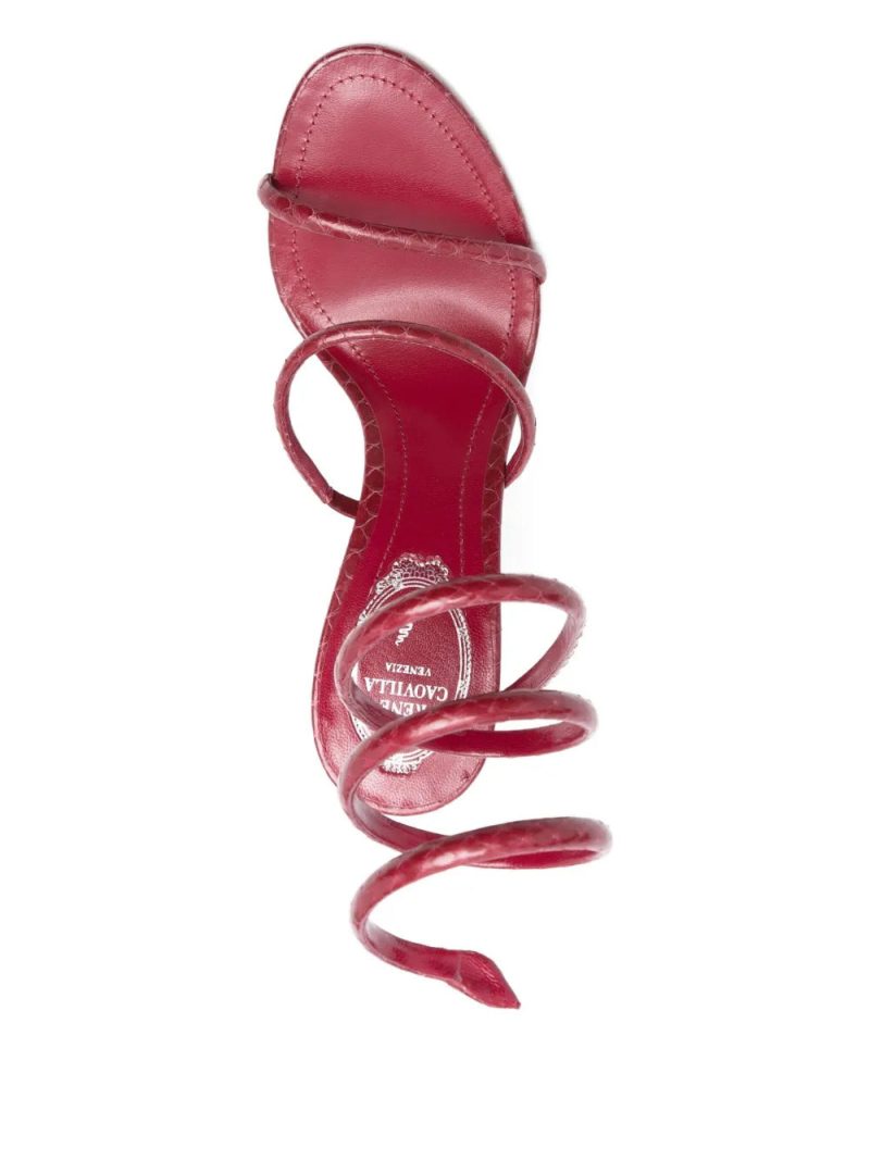 René Caovilla 80mm Cleo spiral-wrap leather sandals