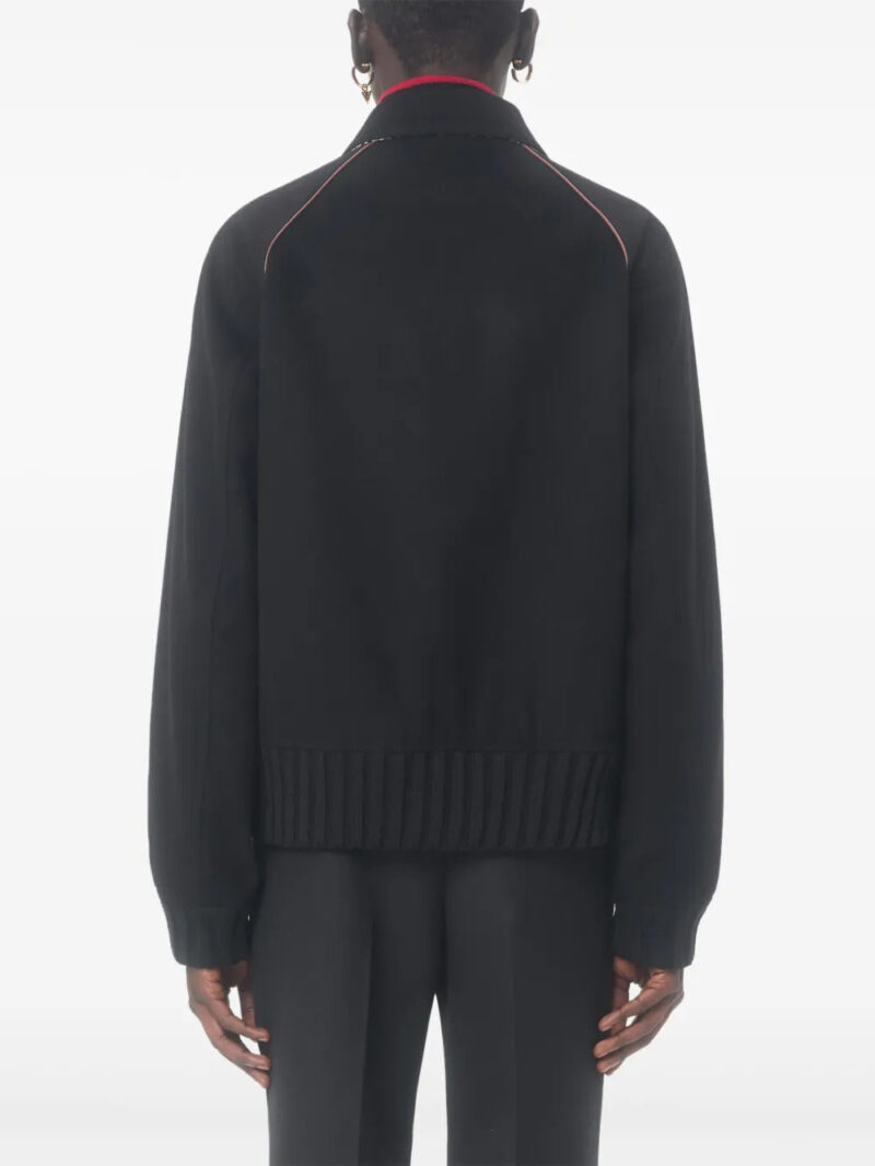 Valentino Garavani  jacquard inlaid bomber jacket