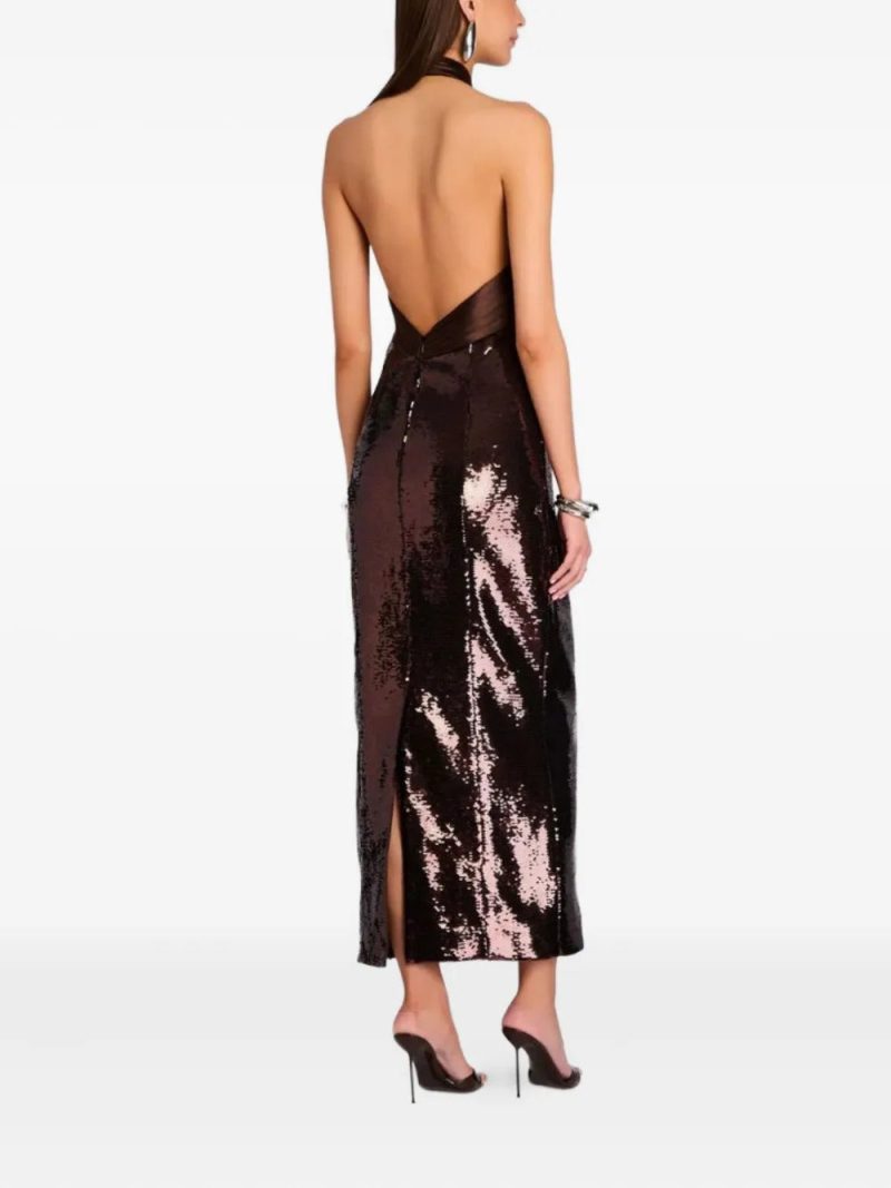 Retrofete sequin halterneck midi dress