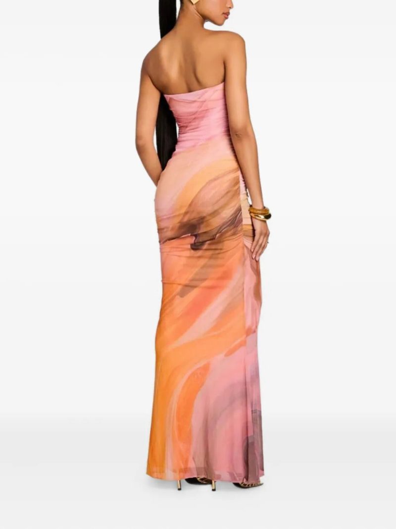 Retrofete Isadore ruched strapless maxi dress