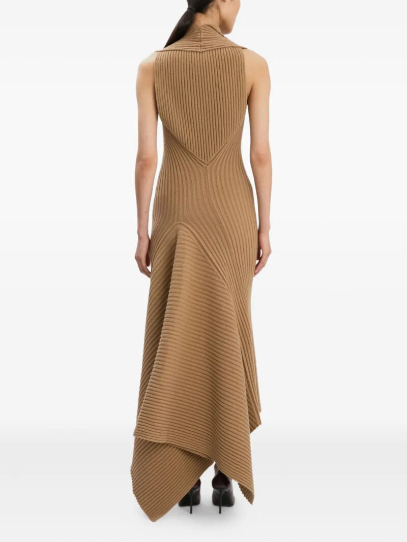 Victoria Beckham  ribbed draped midi dress