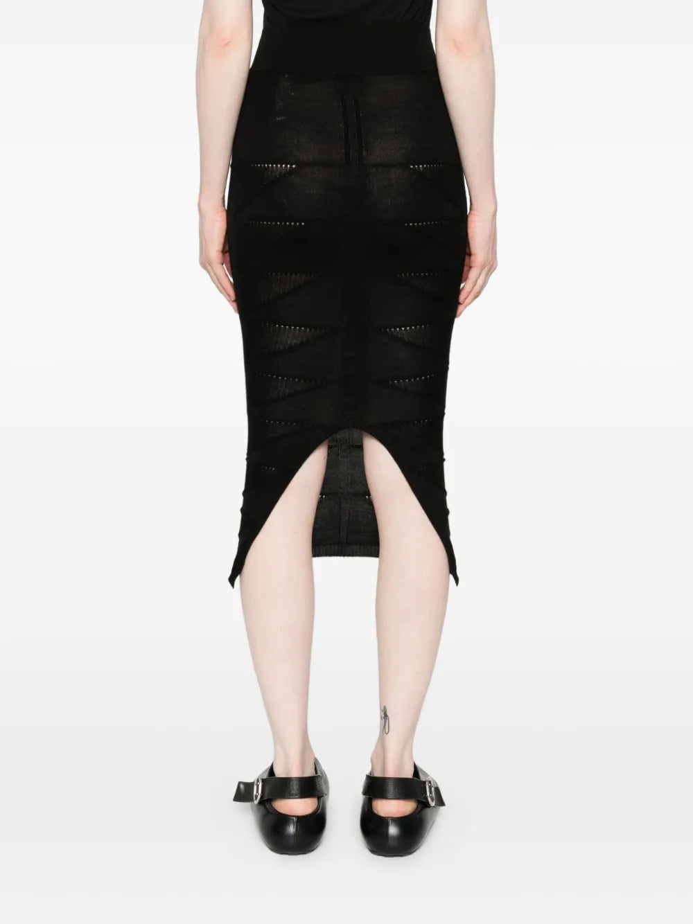 Rick Owens geometric-pattern wool skirt - Image 2