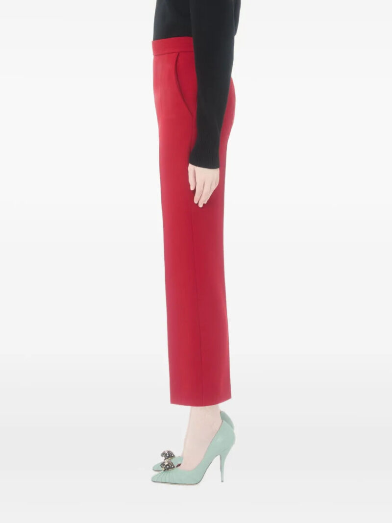 Valentino Garavani  V-detail wool crepe trousers