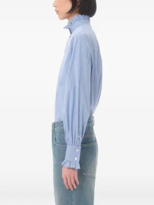 Valentino Garavani  striped poplin shi