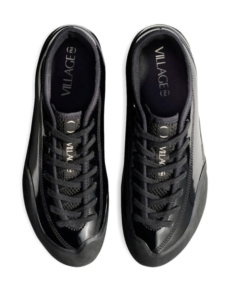 Village PM  gloss lace-up trainers