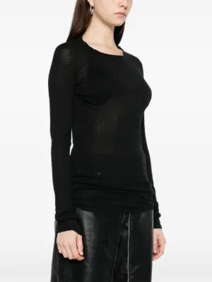 Rick Owens  rib knit long-sleeved T-shirt