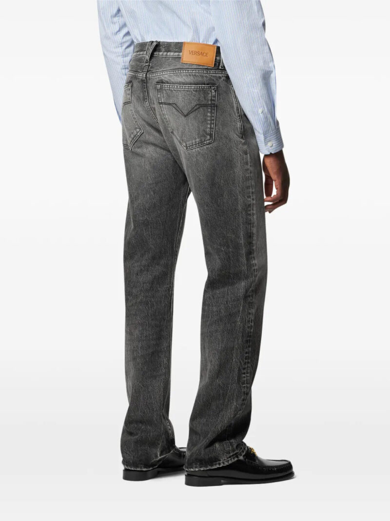 Versace logo-patch jeans