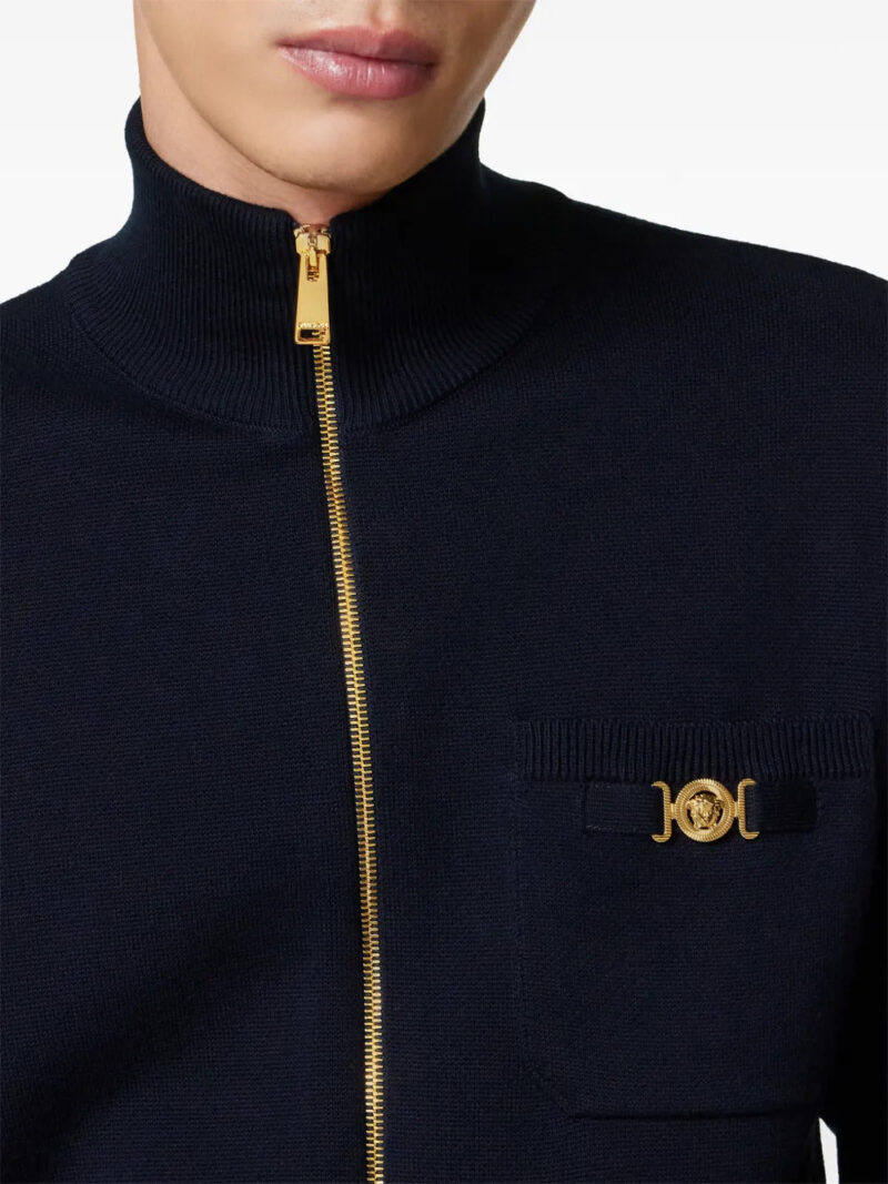 Versace  zip logo sweatshirt