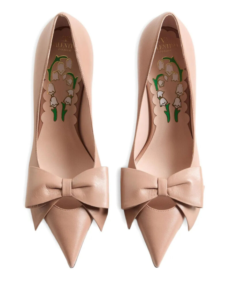 Valentino Garavani  Bowow leather heeled pumps