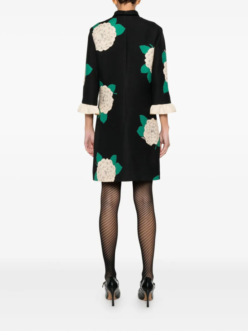 Valentino Garavani  Crepe Couture with Après L'Hiver print mini dress