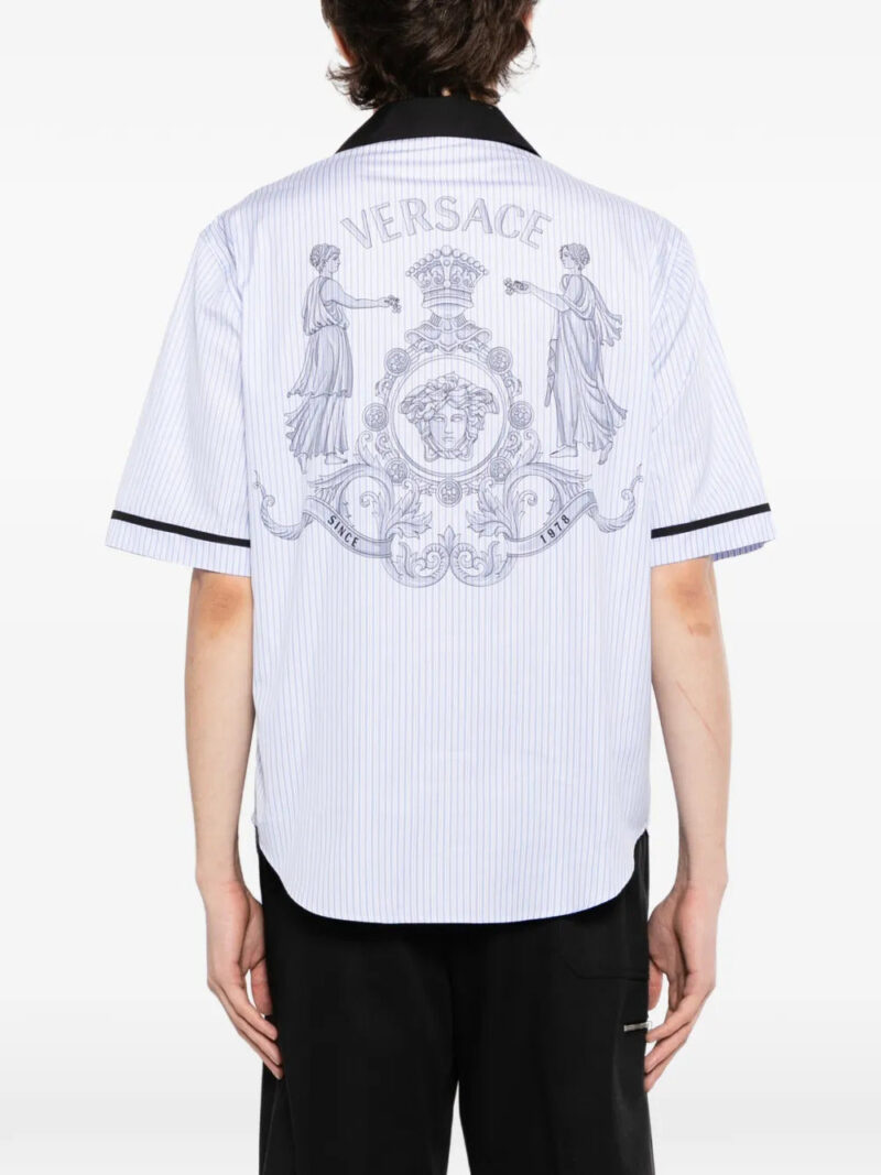 Versace striped graphic shortleeves shirt