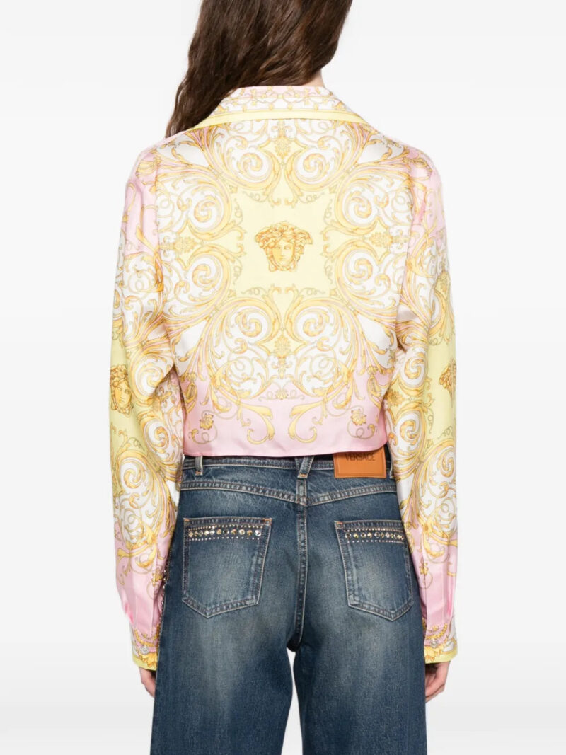 Versace  printed silk twill shirt