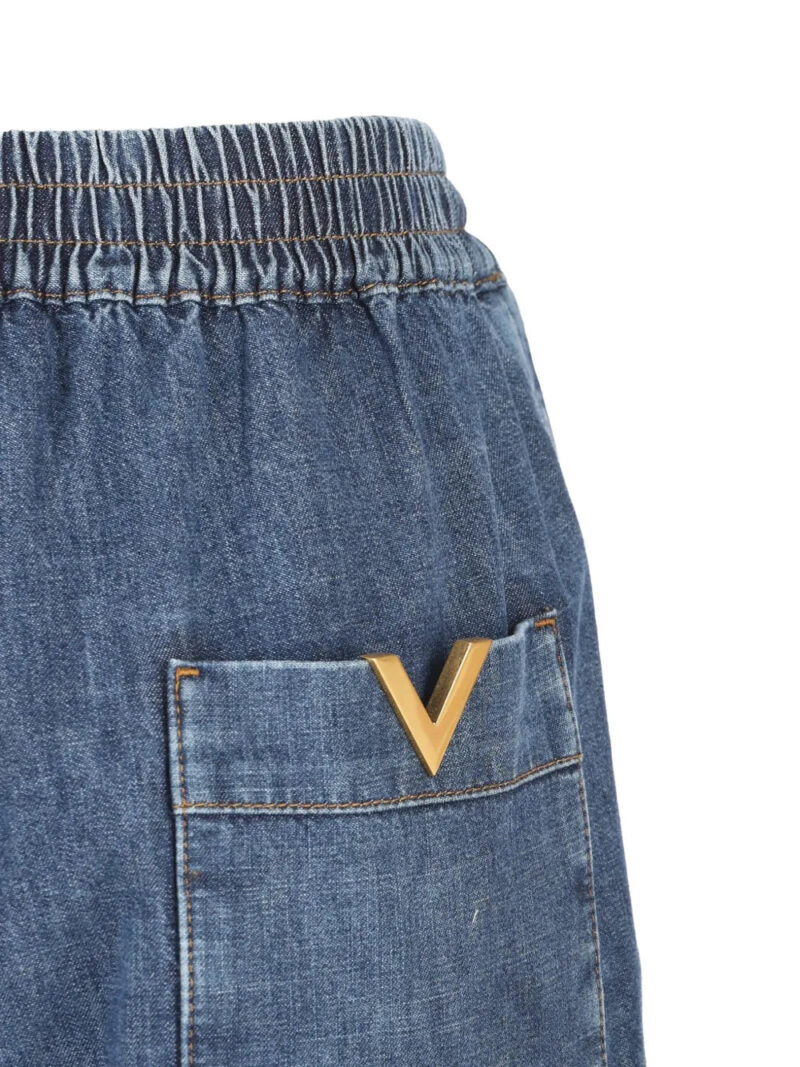 Valentino Garavani  tassel-detail wide-leg jeans