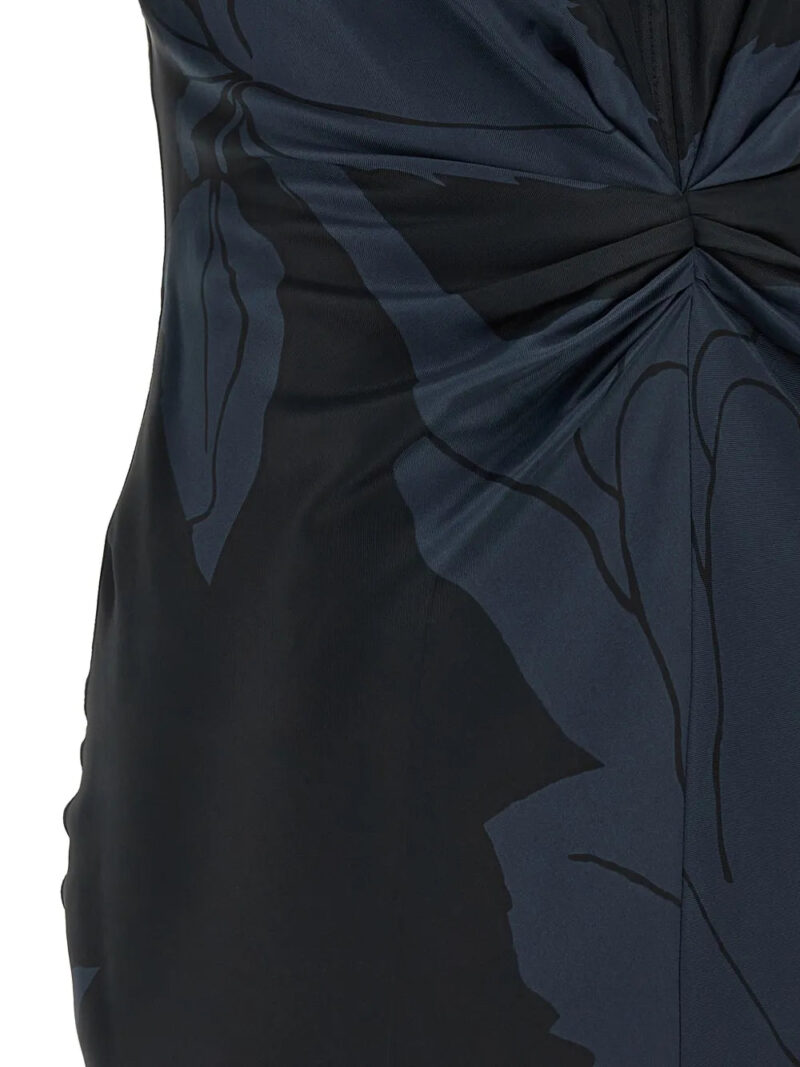 Victoria Beckham gathered V-neck midi dress