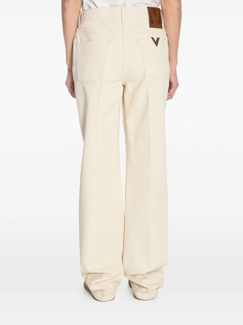 Valentino Garavani  pleated gold detail jeans