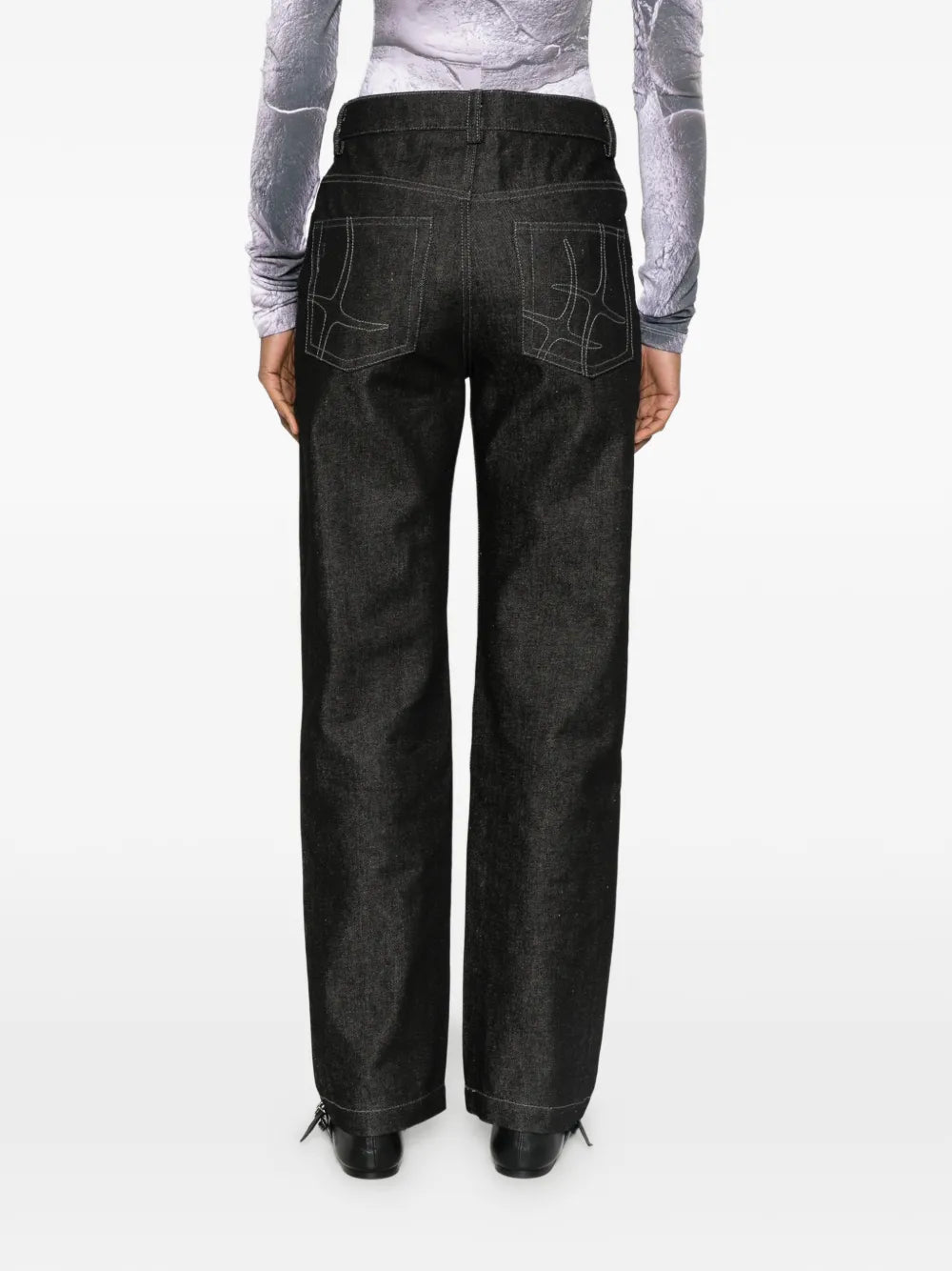 VICTOR CLAVELLY seam-detail straight-leg jeans - Image 2