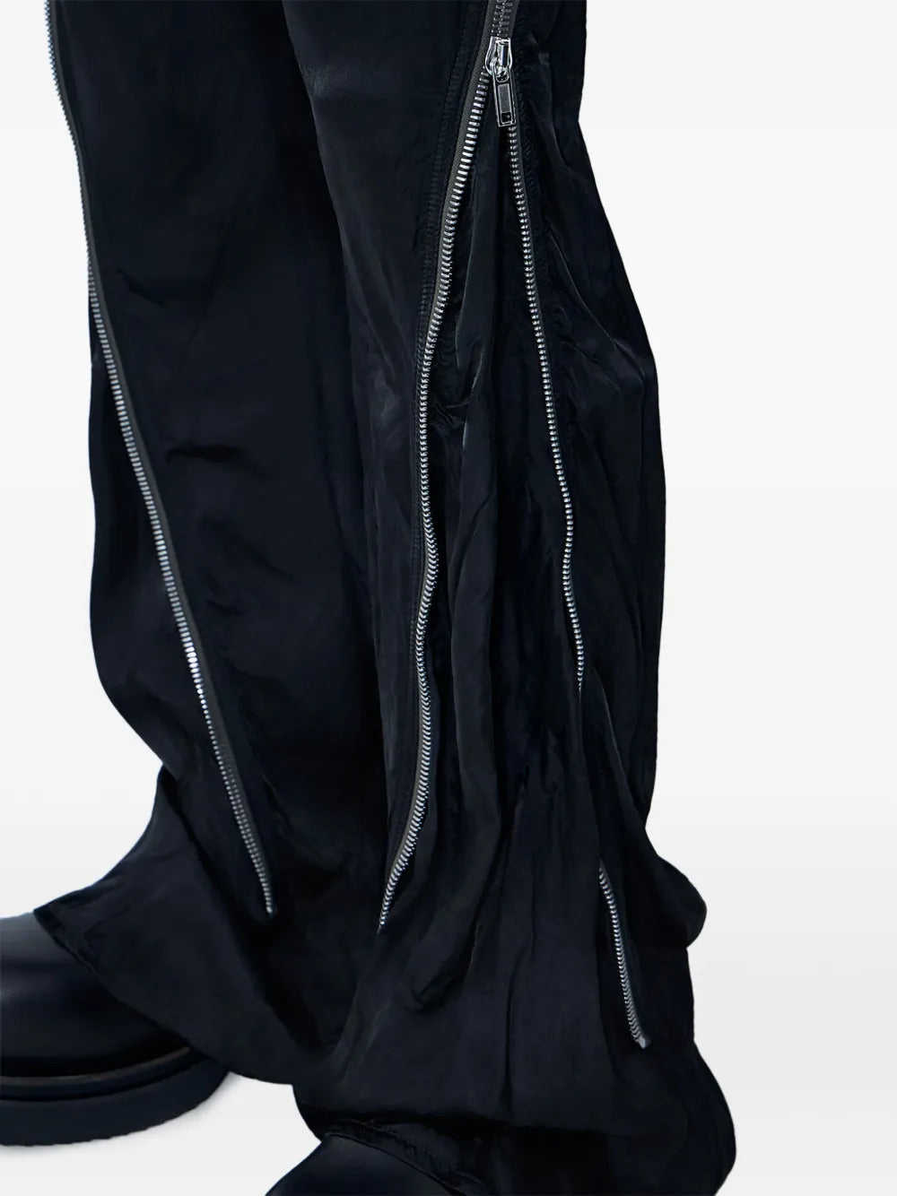 Rick Owens crinkled side-zip trousers - Image 2