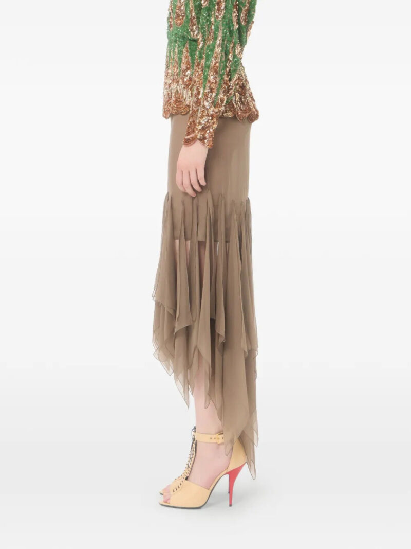 Valentino Garavani asymmetrical chiffon skirt