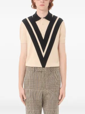 Valentino Garavani  cotton polo with inlaid V