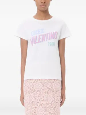 Valentino Garavani  cotton jersey T-shirt with Chez Valentino 1960 print