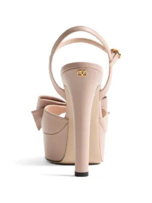 Valentino Garavani Bowow Kidskin platform sandals with bow detail 130mm