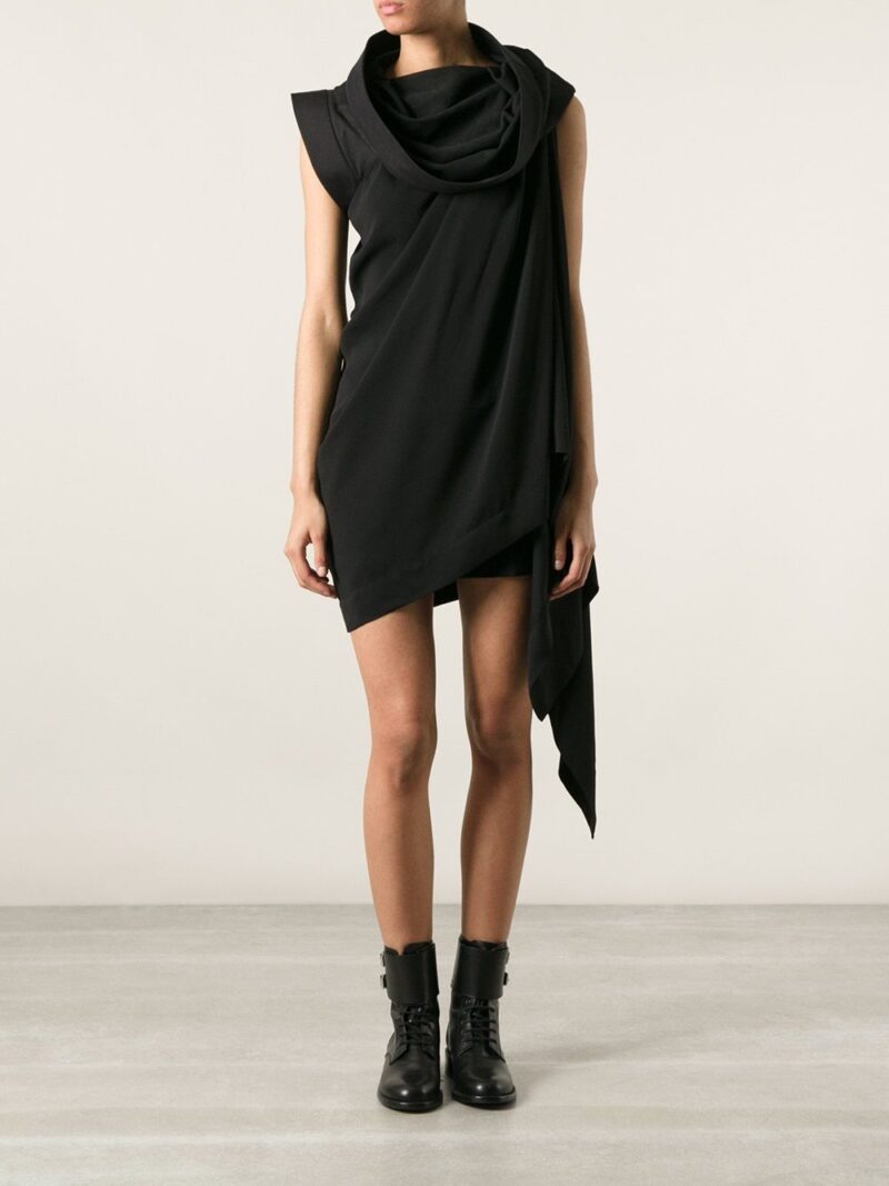 Rick Owens  asymmetric ruffled dress