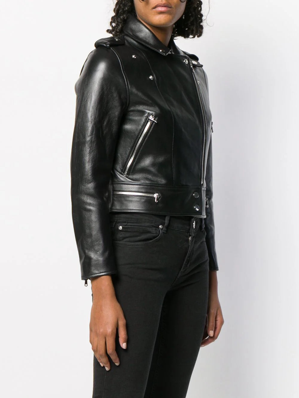SANDRO cropped biker jacket - Image 3