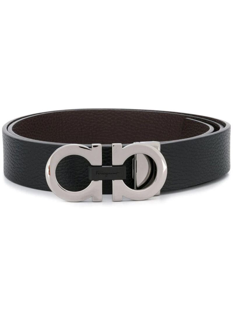 Ferragamo  Gancini silver-tone hardware belt