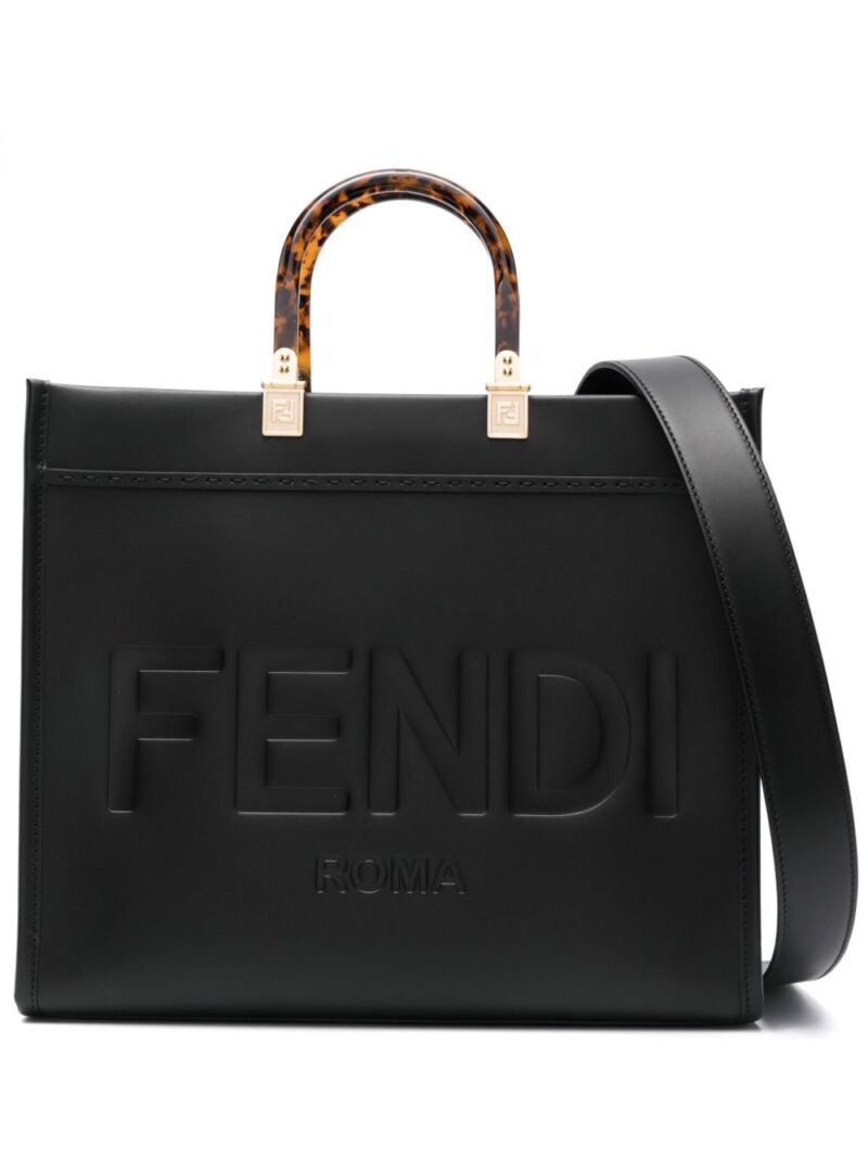 FENDI  Sunshine logo-debossed tote