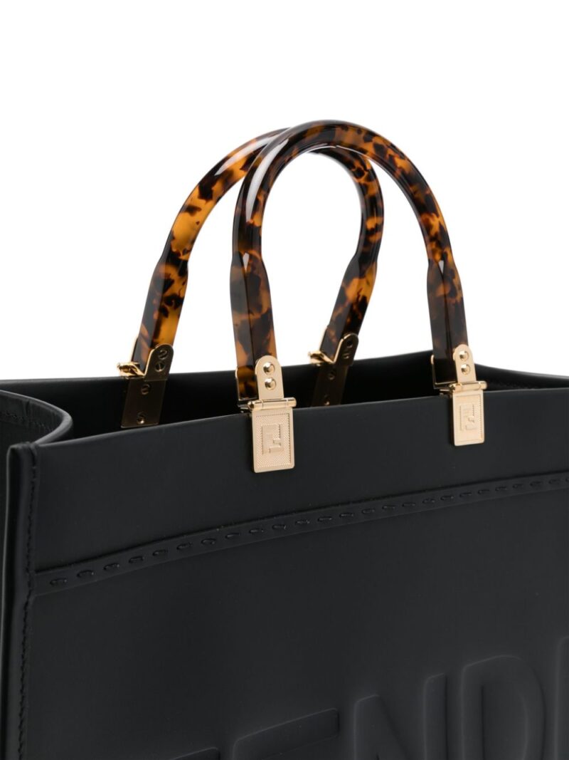 FENDI  Sunshine logo-debossed tote