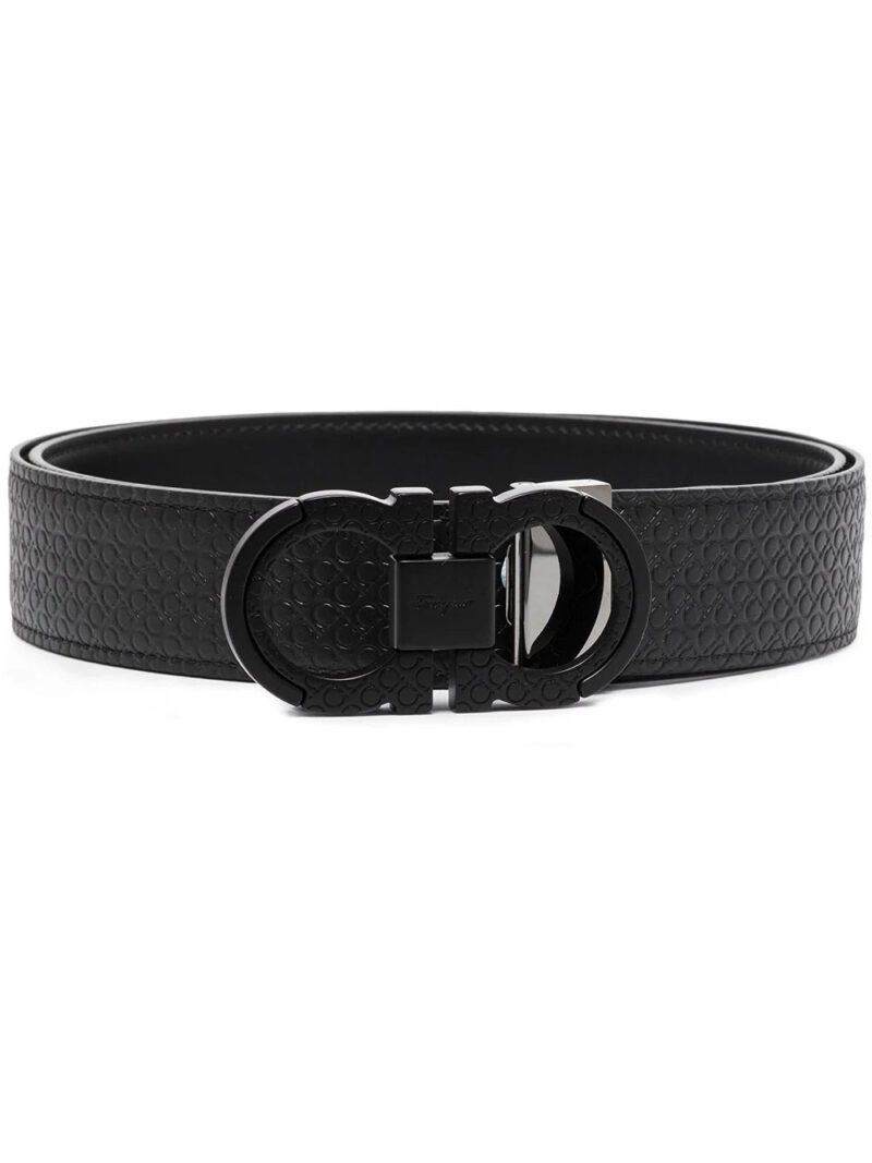 Ferragamo  Gancini embossed leather belt