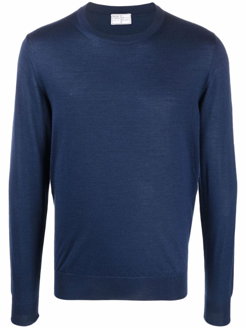 Fedeli  crew-neck rib-trimmed jumper