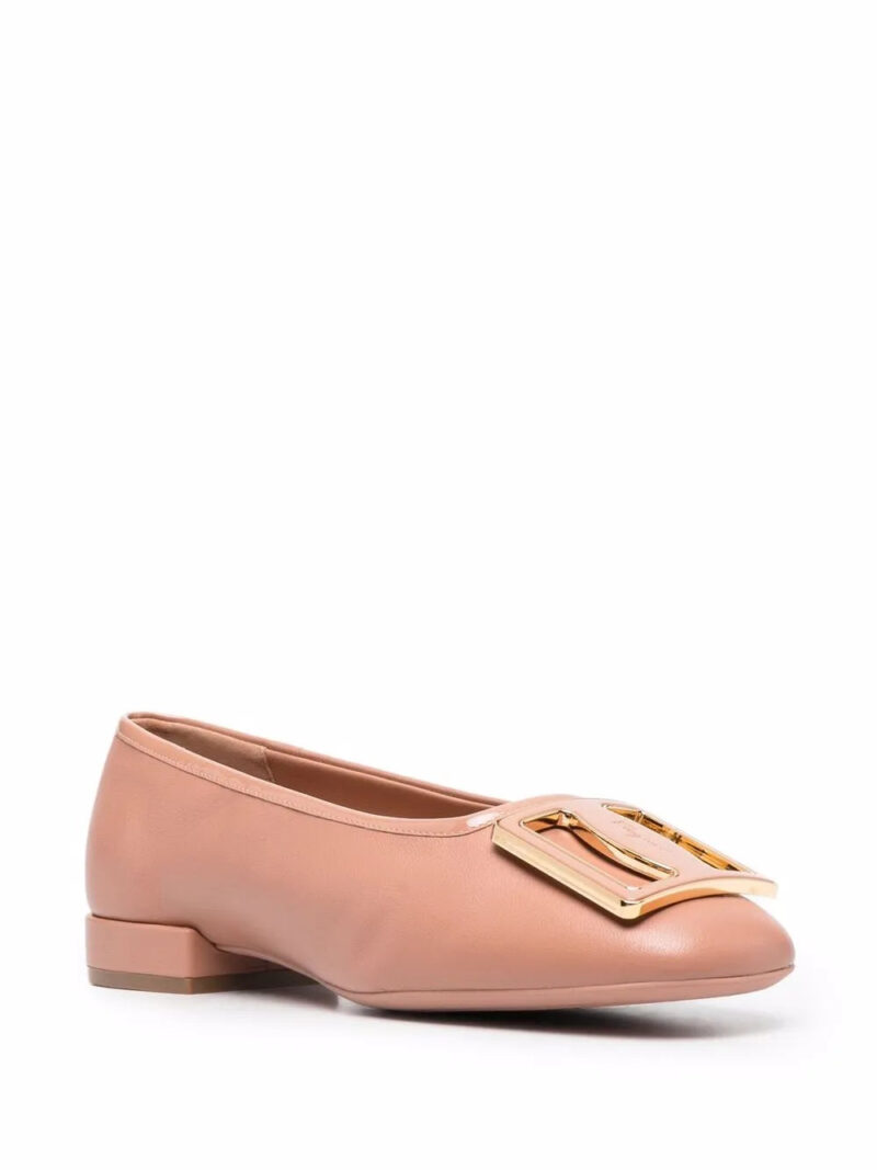 Ferragamo  embossed-logo plaque ballerina shoes