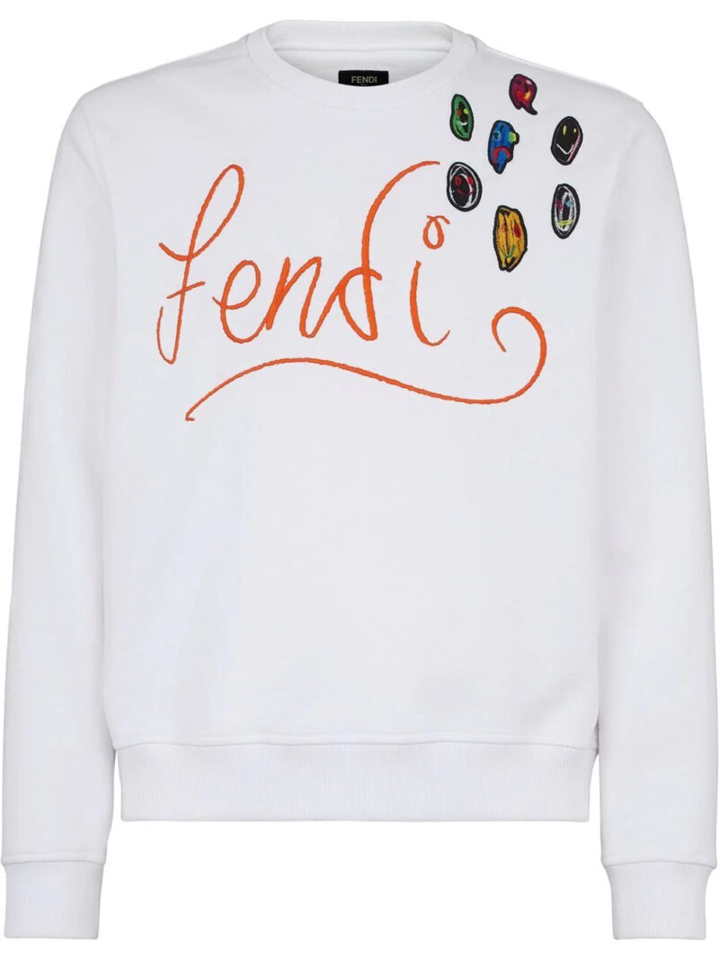 Fendi  logo-embroidered sweatshirt