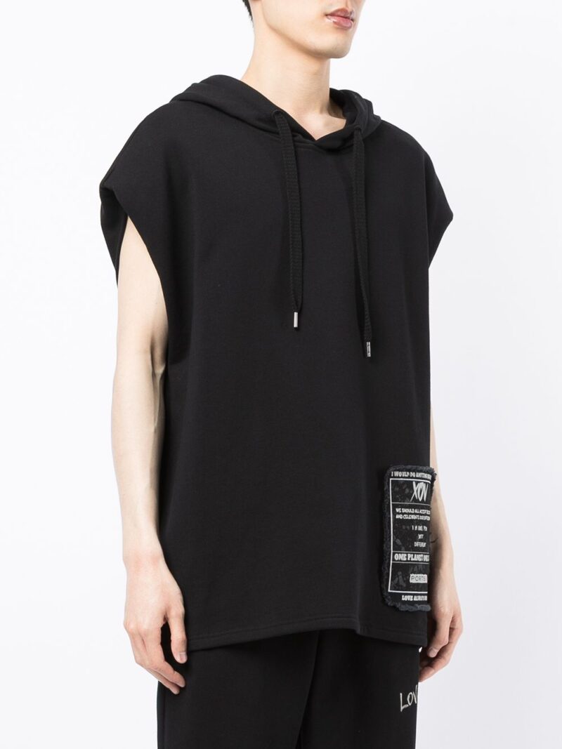 Ports V  logo-patch short-sleeved hoodie