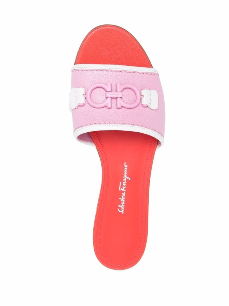 Ferragamo  Gancini colour-block slides