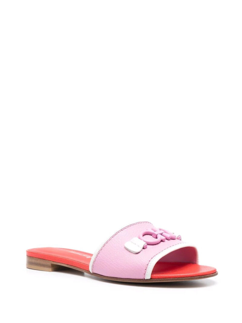 Ferragamo  Gancini colour-block slides