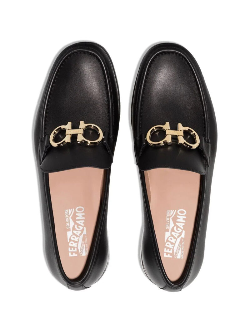 Ferragamo  Gancini buckle leather loafers