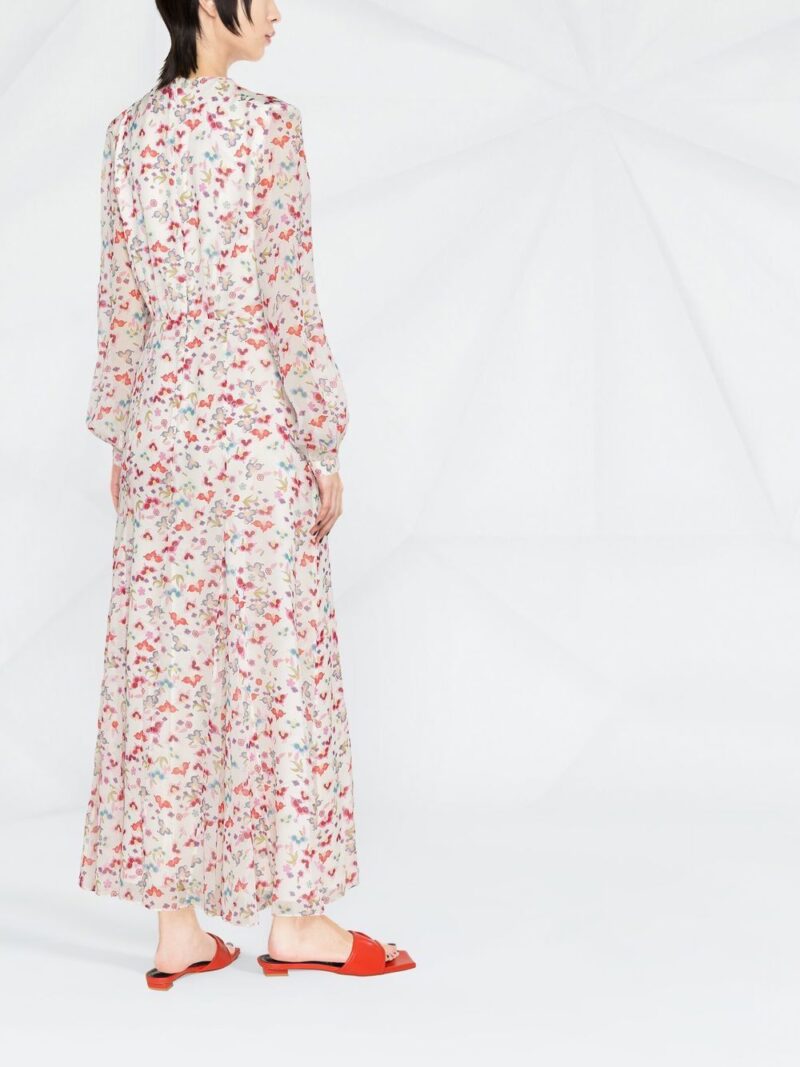 Saloni Annabel long-sleeved midi dress