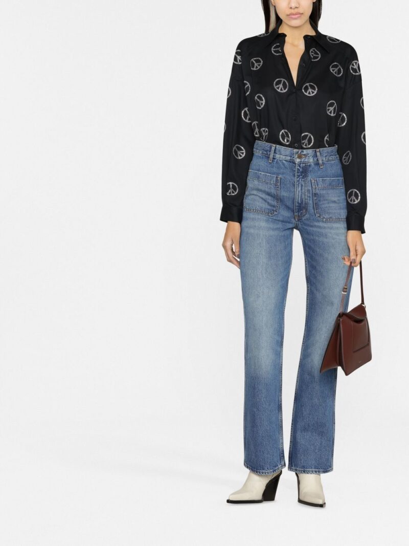 SANDRO high-waist straight-leg jeans